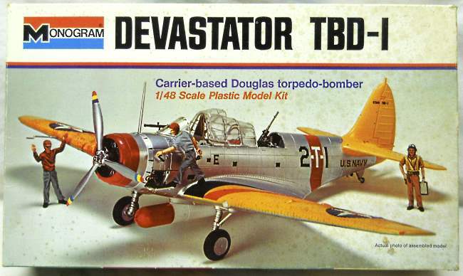 Monogram 1/48 Devastator TBD-1 - VT-2 Lexington 1939 / VT-6 Enterprise 1939 / VT-8 Hornet 1941 / VT-6 Enterprise 1942, 7575 plastic model kit